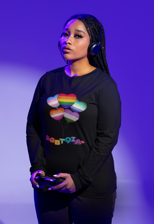 Pride Heart Balloons Long Sleeve Shirt