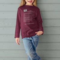 The 10 Commandments Youth Long Sleeve - White
