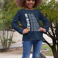 Jesus Is Youth Long Sleeve - White