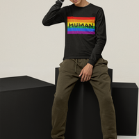 Human Pride Flag Long Sleeve Shirt