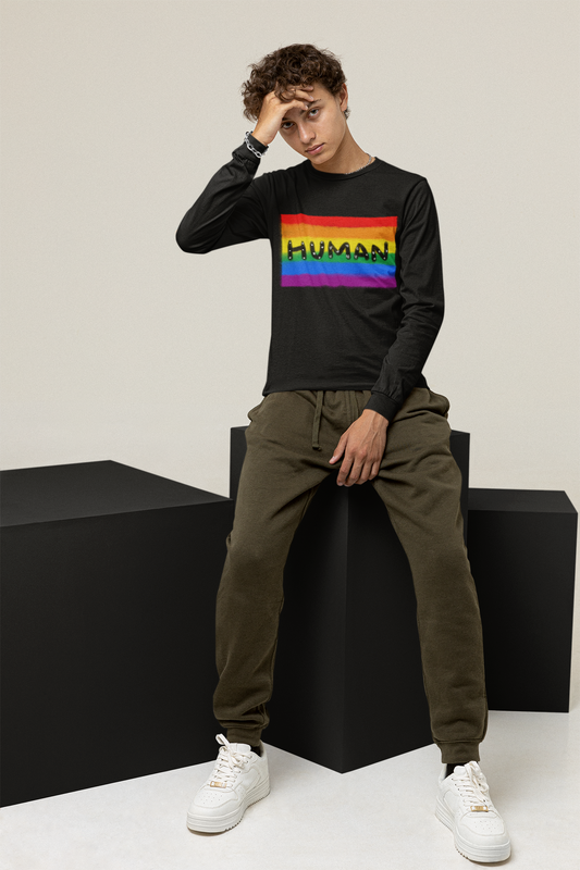 Human Pride Flag Long Sleeve Shirt