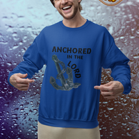 Anchored in the Lord Crewneck Sweatshirt - Black