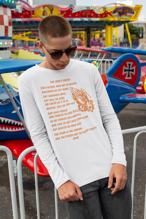 Lord's Prayer Long Sleeve T-shirt Orange