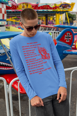 Lord's Prayer Long Sleeve T-shirt Red