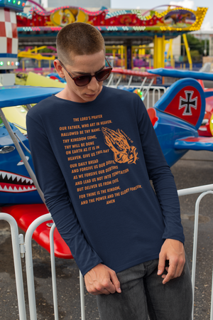 Lord's Prayer Long Sleeve T-shirt Orange