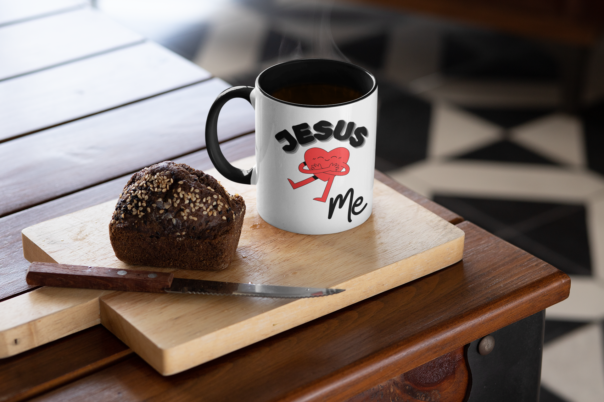 Jesus Loves Me Accent Mug
