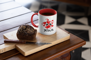 Eye Love Jesus Accent Mug