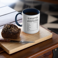 Nutrition Facts Accent Mug - Daughter