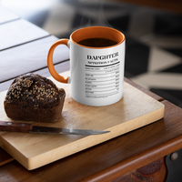 Nutrition Facts Accent Mug - Daughter