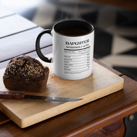 Nutrition Facts Accent Mug - Daughter