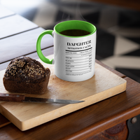 Nutrition Facts Accent Mug - Daughter