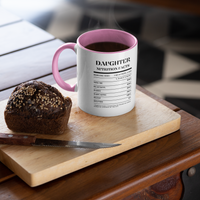 Nutrition Facts Accent Mug - Daughter