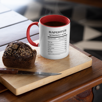 Nutrition Facts Accent Mug - Daughter