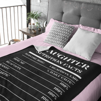 Nutrition Facts Daughter Cozy Plush Fleece Blanket - White