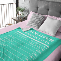 Nutrition Facts Daughter Cozy Plush Fleece Blanket - White