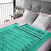 Nutrition Facts Daughter Cozy Plush Fleece Blanket - Black