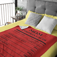 Nutrition Facts Mom Cozy Plush Fleece Blanket - Black