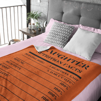 Nutrition Facts Daughter Cozy Plush Fleece Blanket - Black