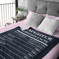 Nutrition Facts Daughter Cozy Plush Fleece Blanket - White
