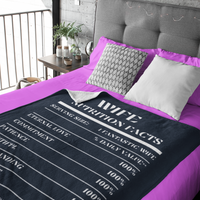 Nutrition Facts Wife Cozy Plush Fleece Blanket - White