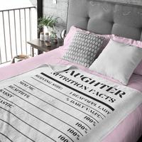 Nutrition Facts Daughter Cozy Plush Fleece Blanket - Black