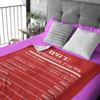 Nutrition Facts Wife Cozy Plush Fleece Blanket - White