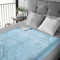 Nutrition Facts Grandma Cozy Plush Fleece Blanket - White