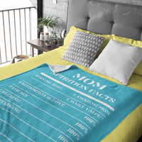 Nutrition Facts Mom Cozy Plush Fleece Blanket - White