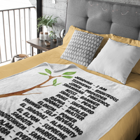 Names of God Cozy Plush Fleece Blanket - Black