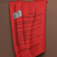 The 10 Commandments Cozy Plush Fleece Blanket - Black