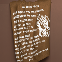 Lord's Prayer Cozy Plush Fleece Blanket - White