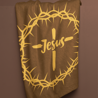 Jesus Crown Cozy Plush Fleece Blanket