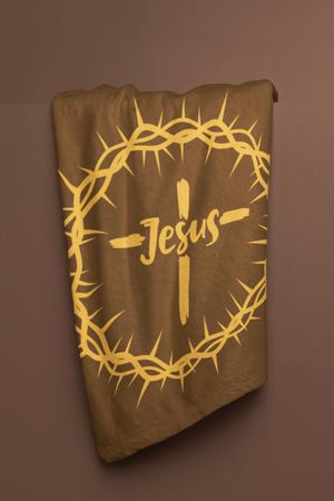 Jesus Crown Cozy Plush Fleece Blanket