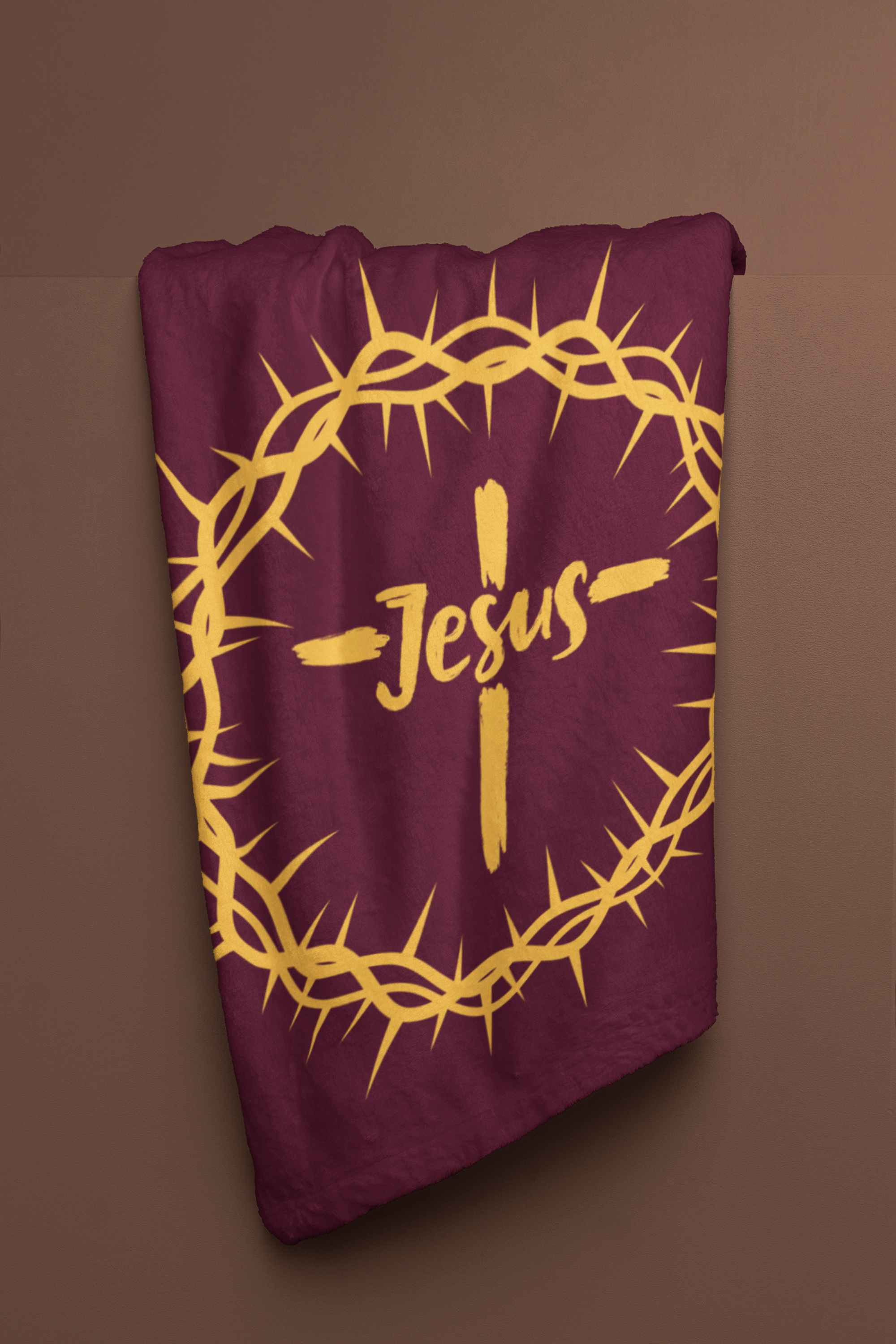 Jesus Crown Cozy Plush Fleece Blanket