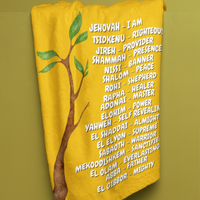 Names of God Cozy Plush Fleece Blanket - White