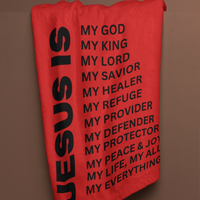 Jesus Is Cozy Plush Fleece Blanket - Black