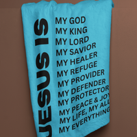 Jesus Is Cozy Plush Fleece Blanket - Black