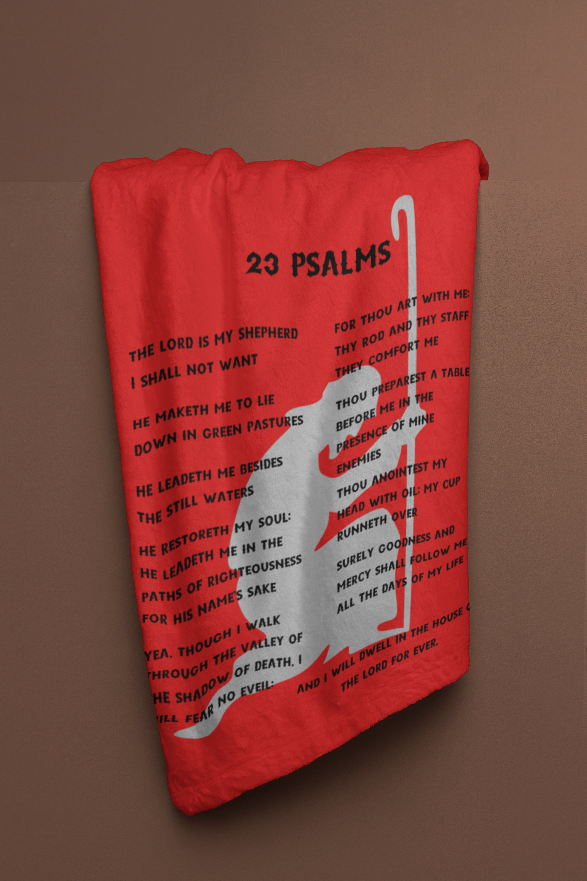 23 Psalms Cozy Plush Fleece Blanket - Black