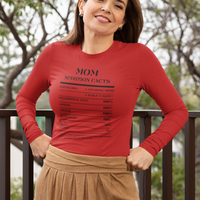 Nutrition Facts T-Shirt LS - Mom - Black
