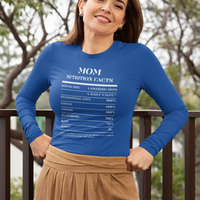 Nutrition Facts T-Shirt LS - Mom - White