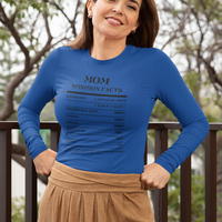 Nutrition Facts T-Shirt LS - Mom - Black