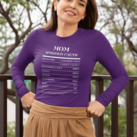 Nutrition Facts T-Shirt LS - Mom - White