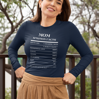 Nutrition Facts T-Shirt LS - Mom - White