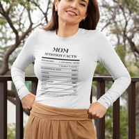 Nutrition Facts T-Shirt LS - Mom - Black