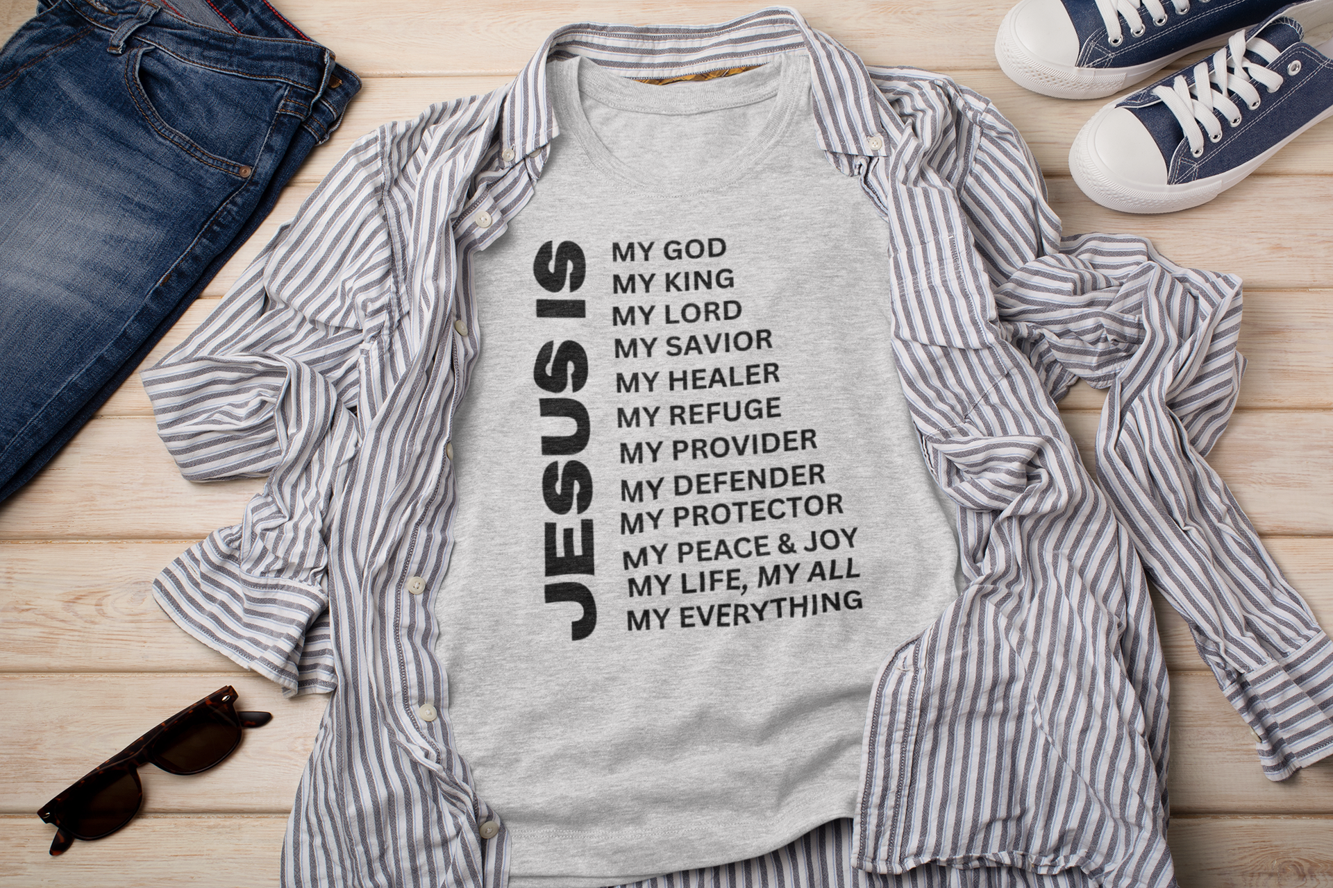 Jesus Is Short Sleeve Shirt - Black