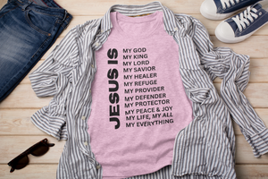 Jesus Is Christian T-Shirt - Short Sleeve Black