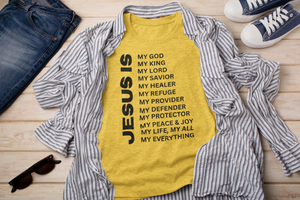 Jesus Is Christian T-Shirt - Short Sleeve Black