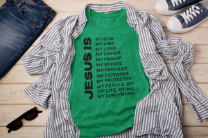 Jesus Is Christian T-Shirt - Short Sleeve Black