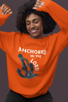 Anchored in the Lord Crewneck Sweatshirt - White