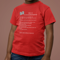 The 10 Commandments Toddler Short Sleeve - White